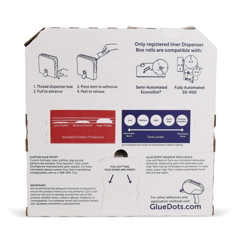 Glue Dots صندوق موزع نقاط الغراء برو مع 4000 (1/2") نقاط لاصقة مزدوجة الجوانب عالية الالتصاق منخفضة الارتفاع - Image 2